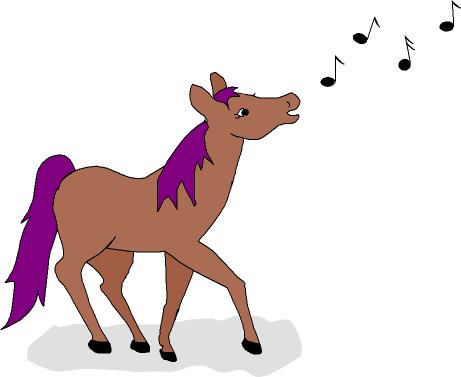 horse singing